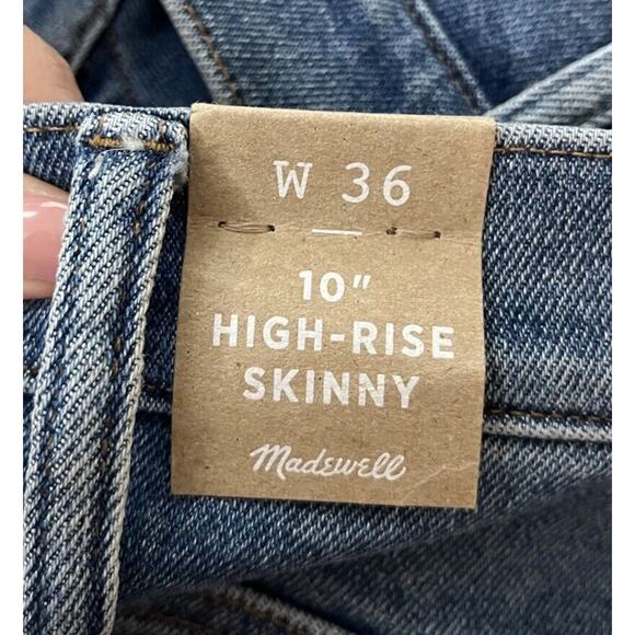 Madewell 10"‎ High Rise Skinny Cutoff Women's Jeans Size 36 - Picture 3 of 6